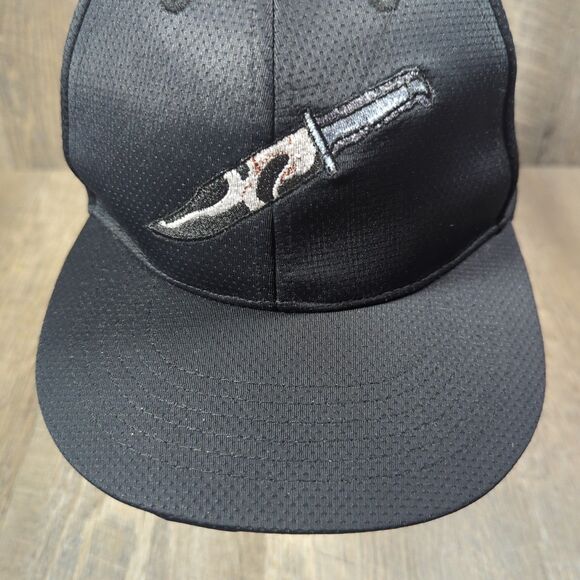 Ghost Face Reflection In Knife Black Hat Scream Character RARE OSFA Halloween - Picture 2 of 11